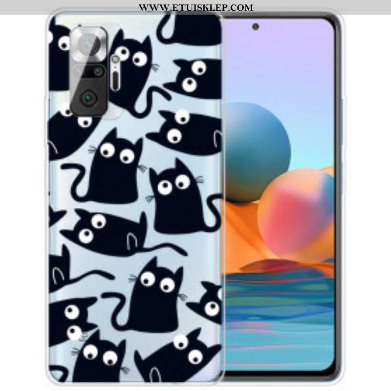 Futerały do Xiaomi Redmi Note 10 Pro Wiele Czarnych Kotów
